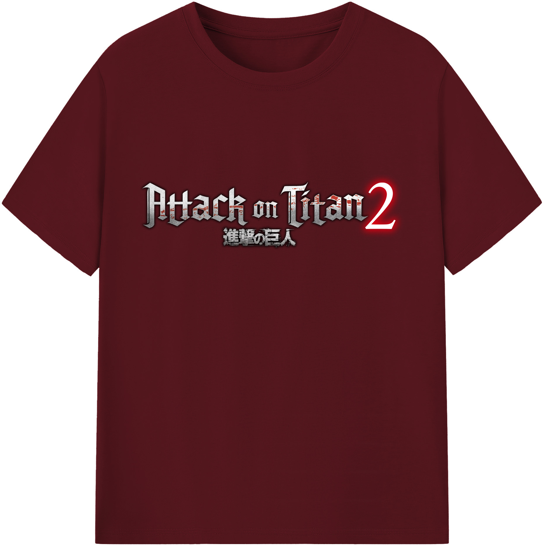 （画像用） 進撃の巨人 Attack on Titan 綿100％半袖Tシャツ（フロントプリント）